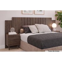 Cabeceira Cama Box Madeirado Casal/Quenn Genova c/ 2 Mesas e 4 Gavetas Off White - Panan