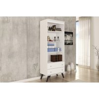 Estante Livreiro de Escritório ESM 216 c/ 2 Gavetas Branco - Movelbento