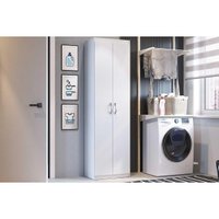 Armário Multiuso Lavanderia PH 1711 c/ 2 Portas Branco - Herval