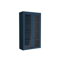 Armário Aéreo p/ Cozinha Évora PH 3129 c/ 2 Portas c/ Vidro 80cm Azul - Herval