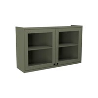 Armário Aéreo p/ Cozinha Évora PH 3122 c/ 2 Portas c/ Vidro 120cm Verde - Herval