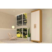 Armário Multiuso Lavanderia Iris c/ 2 Portas c/ Chave Cinamomo/Off White - ACP