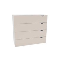 Cômoda Casal Porto c/ 4 Gavetas Branco/Creme - Politorno