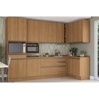 Kit Cozinha Modulada 14 Peças Maxxi 1 (4Aéreos+4Balcões+1TorreQuente+5Complementos) C14P48 Canela-Kappesberg
