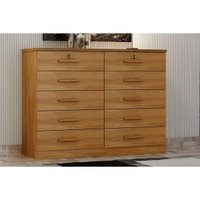 Cômoda de Quarto Milão/Deca c/ 10 Gavetas Cumaru 23 - Novo Horizonte