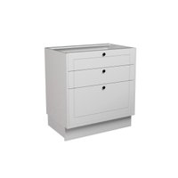 Balcão de Cozinha Évora PH 3120 c/ 3 Gavetas e Divisor de Talheres s/ Tampo 80cm Branco - Herval