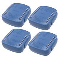 Kit 4 Porta Cotonetes Algodão Portátil para Viagem com Elástico Interno Azul Crippa