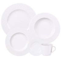 Aparelho de Jantar 30 Peças Tramontina Ingrid Porcelana Decorada Mesa Posta