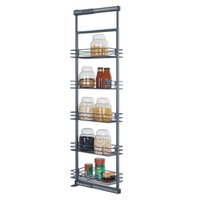 Coluna Deslizante Aramada Cinza Masutti 5 Cestos Organizadores 25x47x175cm Cozinha