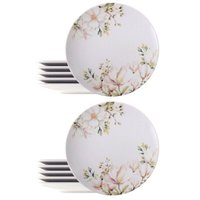 Jogo 12 Pratos de Porcelana 28cm Magnólia Tramontina Mesa Posta Restaurante