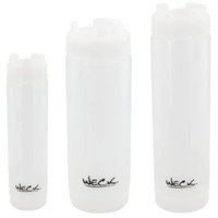 Kit 3 Bisnagas Invertida 470ml 590ml 710ml para Molhos Weck Profissional Delivery Restaurante