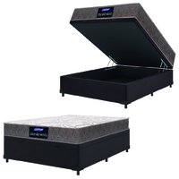 Cama Box Baú Casal Gazin Colchão Com Espuma 138x188x58cm Camboriú Marrom Cama Box Baú Casal Gazin Colchão Com Espuma 138x188x58cm Camboriú Marrom