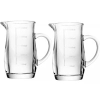 Kit 2 Jarras Medidoras 250ml Lyor Vidro Com Alça Bico Direcionador 12,5cm Receita Graduada