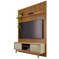 Painel E Bancada Tv 65 Pol 245x179 cm Milo Cumaru Opala MADETEC