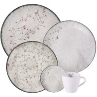 Aparelho de Jantar 20 Peças Tramontina Floralis Porcelana Mesa Posta Serviço 4 Pessoas