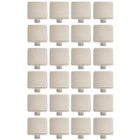 Kit 24 Puxadores para Móveis Aspen 188 Ponto Quadrado Níquel Escovado Armários Gavetas