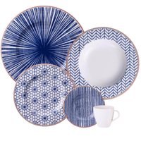 Aparelho de Jantar 20 Peças Tramontina Abstratta em Porcelana 4 Pessoas Mesa Posta