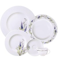 Aparelho de Jantar 30 Peças Tramontina Lilla Porcelana 6 Pessoas Mesa Posta