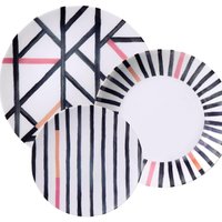 Conjunto 12 Pratos Porcelana Tramontina Street Fundo Raso Sobremesa