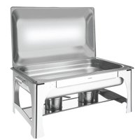 Rechaud Tramontina Aço Inox Retangular Cuba GN 1/1 9L com Fogareiro