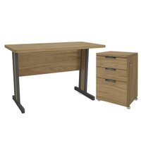 Mesa Escritorio 150 cm e Gaveteiro 3 Gavetas Versatil Itapua Kappesberg