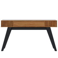 Aparador Para Sala 1 Gaveta 136 cm Riviera Noce Milano Preto Colibri