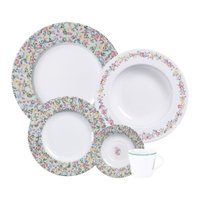 Aparelho de Jantar Tramontina Dalina 20 Peças em Porcelana Decorada