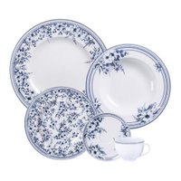 Aparelho de Jantar Tramontina Azzura 20 Peças em Porcelana Decorada