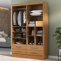 Closet Modulare 4 Gavetas 7 Prateleiras Cinamomo - Panorama Móveis