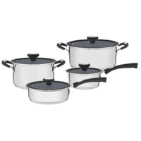 Jogo de Panelas 4 Peças Tramontina Solar Ceramic Aço Inox Fundo Triplo