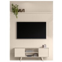 Painel Bancada Tv 65 Pol 245x179 cm Panorama Calacata Off White MADETEC