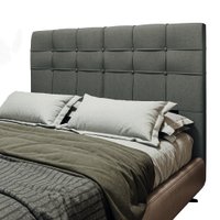 Cabeceira Estofada Para Cama Box Casal Queen Hanover 1,60m Suede Dobuê - Mascavo
