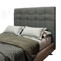 Cabeceira Estofada Para Cama Box Casal Hanover 1,40m Suede Dobuê - Mascavo