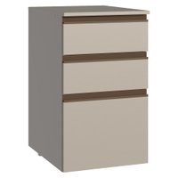 Balcão de Cozinha 40 cm 3 Gavetas Suspenso Crema Nice Madesa