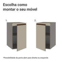 Balcão de Cozinha 40 cm 1 Porta Suspenso Crema Nice Madesa