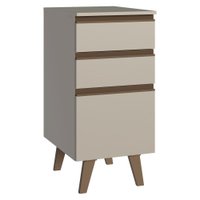Balcão de Cozinha 40 cm 3 Gavetas Com Pés Crema Nice Madesa