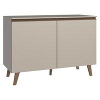 Balcão de Cozinha 120 cm 2 Portas Com Pés Crema Nice Madesa