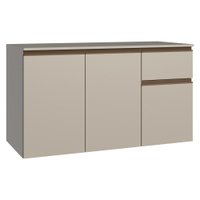 Balcão de Cozinha 120 cm 3 Portas 1 Gaveta Suspenso Crema Nice Madesa