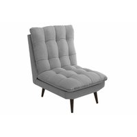 Poltrona Decorativa p/ Sala Ibiza POL014 1 Un Carvalho/Suede Cinza - Kappesberg
