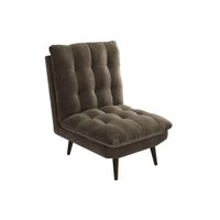 Poltrona Decorativa p/ Sala Ibiza POL014 1 Un Carvalho/Suede Capuccino - Kappesberg