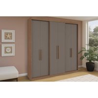 Guarda Roupa Casal 6 Portas e 4 Gavetas PH 18041 Carvalho/Fendi - Herval