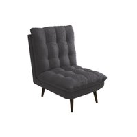 Poltrona Decorativa p/ Sala Ibiza POL014 1 Un Carvalho/Boucle Grafite - Kappesberg