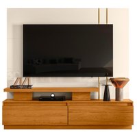 Estante Home Tv 75 Pol 183 cm Apolo Cinamomo Off White MADETEC