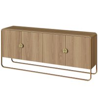 Buffet Aparador Organico 4 Portas 180 cm 28075 Hanover Dourado Artesano