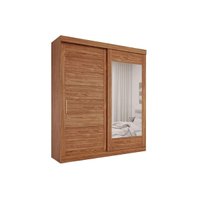 Guarda Roupa 2 Portas de Correr (1 c/ Espelho) e 3 Gavetas Flora Cinamomo - Panan