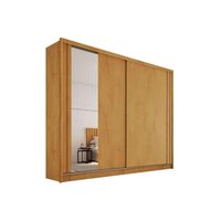 Guarda Roupa 2 Portas de Correr (1 c/ Espelho) e 4 Gavetas Monterey Peroba - Europa