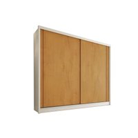 Guarda Roupa 2 Portas de Correr e 4 Gavetas Monterey Off White/Peroba - Europa
