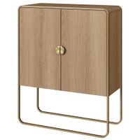 Balcao Buffet Organico 2 Portas 90 cm 28065 Hanover Dourado Artesano