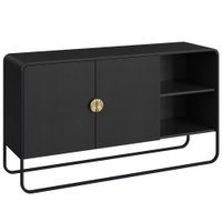 Balcao Buffet Organico 2 Portas 135 cm 28071 Nero Preto Artesano