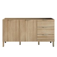 Balcao Para Pia 2 Portas 3 Gavetas 160 cm Glam Freijo KTP